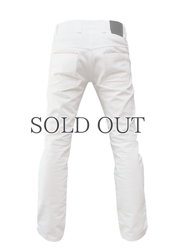 画像3: 国産タイトフィットストレートセルヴィッチホワイトデニムパンツ [Lady's] 【MADE IN JAPAN】『日本製』/ Upscape Audience (3)