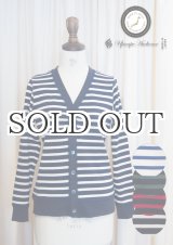 画像: BSQボーダーVネック長袖カーディガン [Lady's]【MADE IN JAPAN】『日本製』/ Upscape Audience