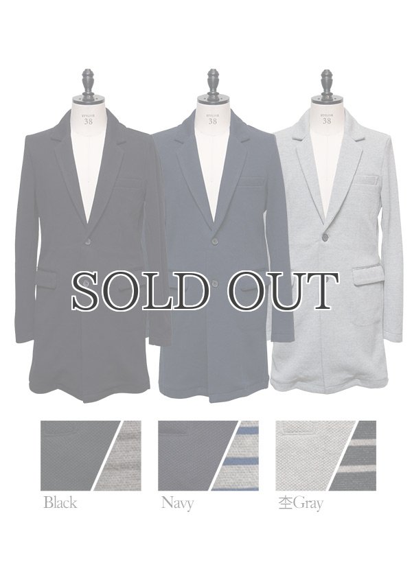 画像12: 裏ボーダー鹿の子2Bチェスターコート / Audience (12)