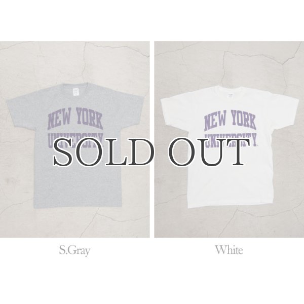 画像5: NEW YORK UNIVERSITY"NEW YORK UNIVERSITY"C/N S/S 6.6oz オールドプリントT [Lady's] / Audience (5)