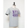 画像9: NEW YORK UNIVERSITY"NYU EST.1831"C/N S/S 6.6oz オールドプリントT / Audience (9)