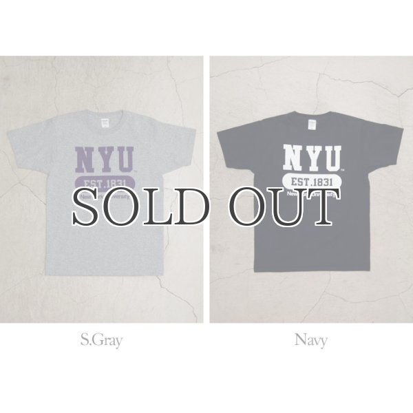 画像11: NEW YORK UNIVERSITY"NYU EST.1831"C/N S/S 6.6oz オールドプリントT / Audience (11)