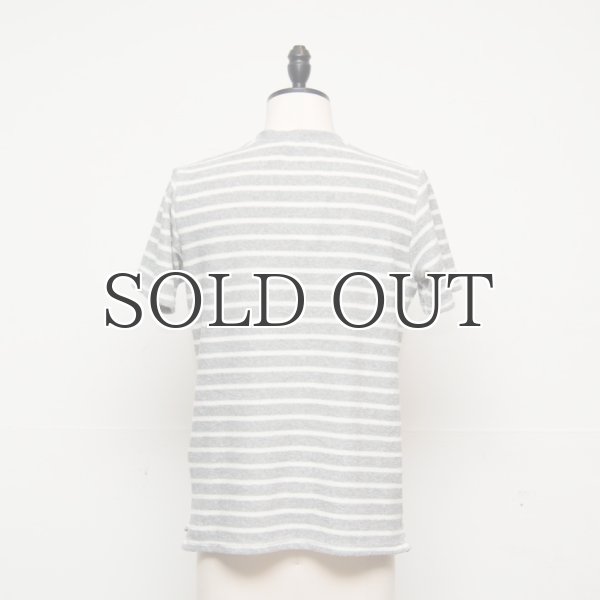 画像2: イズミールコットンパイルボーダークルーネックポケ付半袖スウェット [Lady's]【MADE IN JAPAN】『日本製』/ Upscape Audience (2)