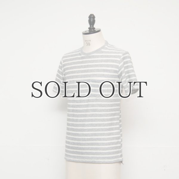 画像3: イズミールコットンパイルボーダークルーネックポケ付半袖スウェット [Lady's]【MADE IN JAPAN】『日本製』/ Upscape Audience (3)