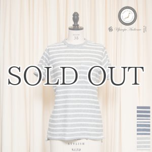 画像: イズミールコットンパイルボーダークルーネックポケ付半袖スウェット [Lady's]【MADE IN JAPAN】『日本製』/ Upscape Audience