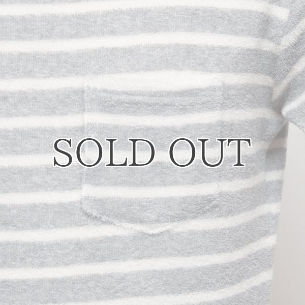 画像4: イズミールコットンパイルボーダークルーネックポケ付半袖スウェット [Lady's]【MADE IN JAPAN】『日本製』/ Upscape Audience (4)