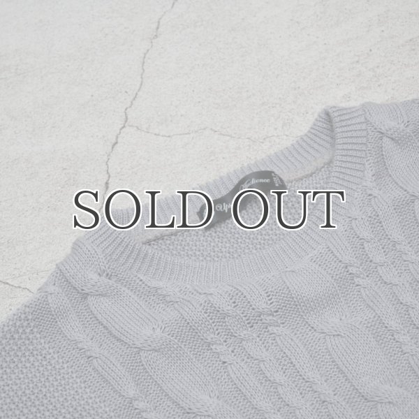 画像7: ケーブル×鹿の子クルーネックコットンニット【MADE IN JAPAN】『日本製』/ Upscape Audience (7)