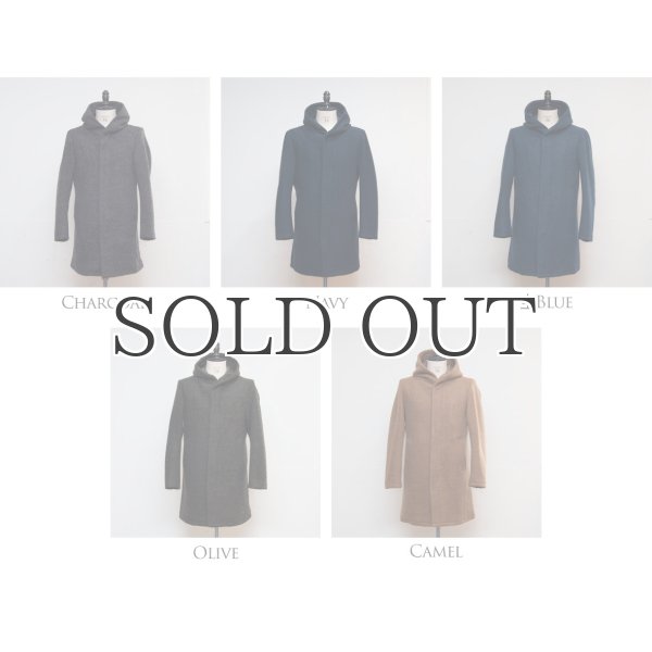 画像6: スライバーウールニットフードロングコート 【送料無料】  / Audience (6)