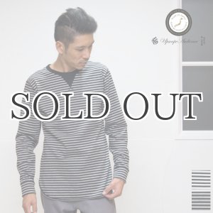 画像: 高密度シルケットボーダーガゼットプロテクトボッシュクルーネック長袖カットソー / Upscape Audience