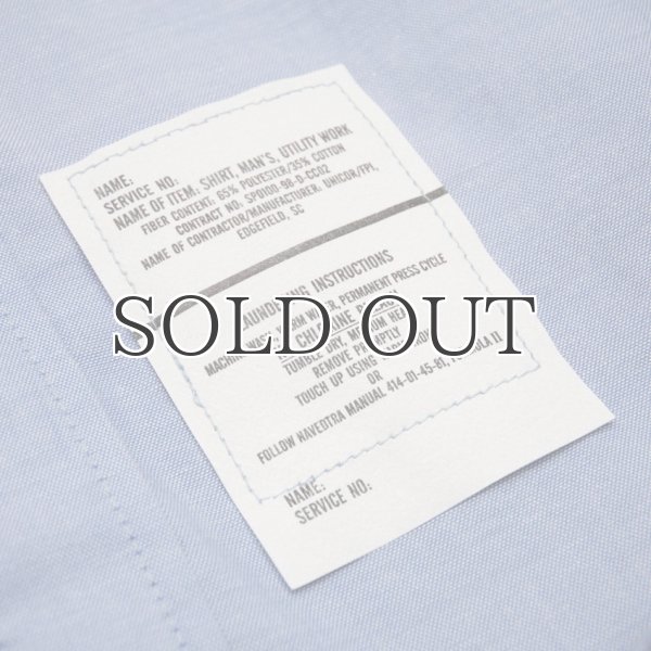 画像17: 【RE PRICE/価格改定】U.S.NAVY シャンブレー半袖ミリタリーシャツ / デッドストック (17)