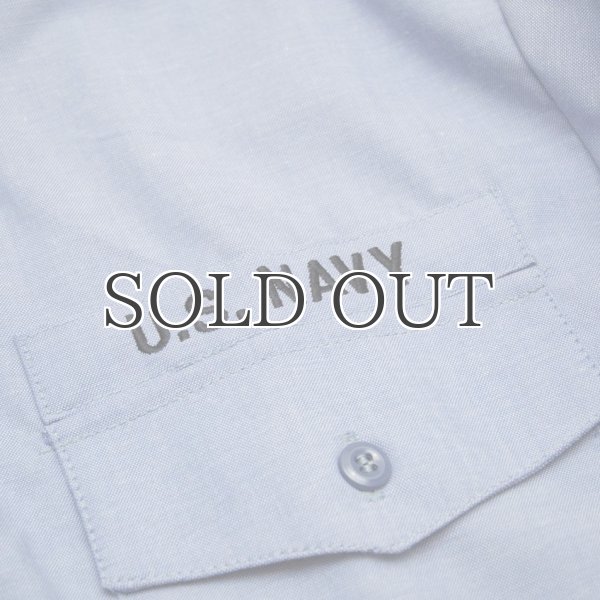 画像16: 【RE PRICE/価格改定】U.S.NAVY シャンブレー半袖ミリタリーシャツ / デッドストック (16)