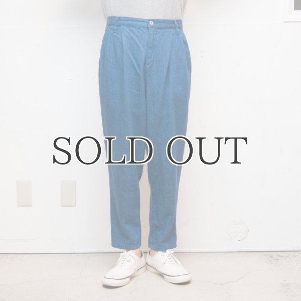 画像11: 【RE PRICE/価格改定】麻混デニムワイド2タックアンクルパンツ【MADE IN JAPAN】『日本製』 / Upscape Audience (11)