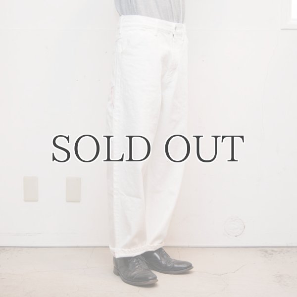 画像13: 赤耳（セルヴィッチ）ホワイトデニムワイドペインターインステップカットパンツ【MADE IN JAPAN】『日本製』/ Upscape Audience (13)