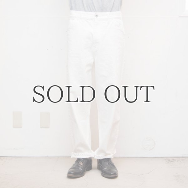 画像12: 赤耳（セルヴィッチ）ホワイトデニムワイドペインターインステップカットパンツ【MADE IN JAPAN】『日本製』/ Upscape Audience (12)