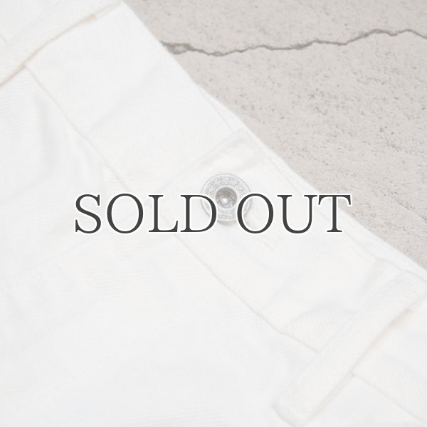 画像16: 赤耳（セルヴィッチ）ホワイトデニムワイドペインターインステップカットパンツ【MADE IN JAPAN】『日本製』/ Upscape Audience (16)