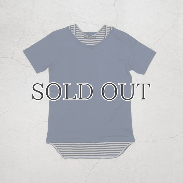 画像8: コーマ天竺×シルケットボーダーレイヤード半袖カットソー / Upscape Audience (8)