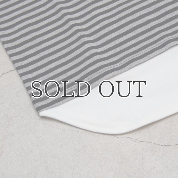 画像14: コーマ天竺×シルケットボーダーレイヤード半袖カットソー / Upscape Audience (14)