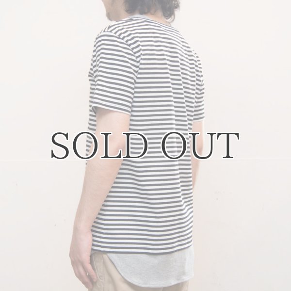 画像4: コーマ天竺×シルケットボーダーレイヤード半袖カットソー / Upscape Audience (4)