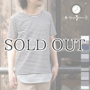画像: コーマ天竺×シルケットボーダーレイヤード半袖カットソー / Upscape Audience