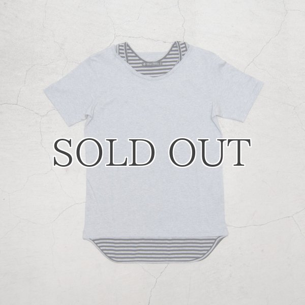 画像9: コーマ天竺×シルケットボーダーレイヤード半袖カットソー / Upscape Audience (9)