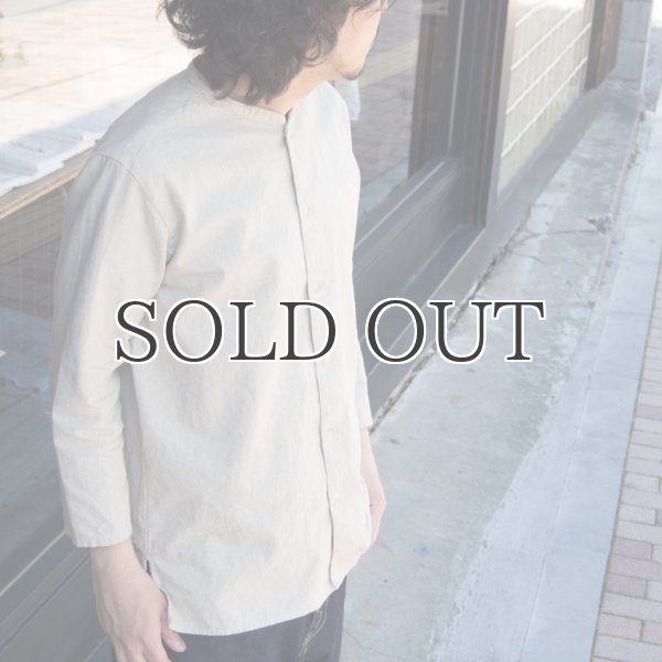 画像4: コットンリネンキャンバスマオカラークォータースリーブジャケット【MADE IN JAPAN】『日本製』【送料無料】 / Upscape Audience (4)