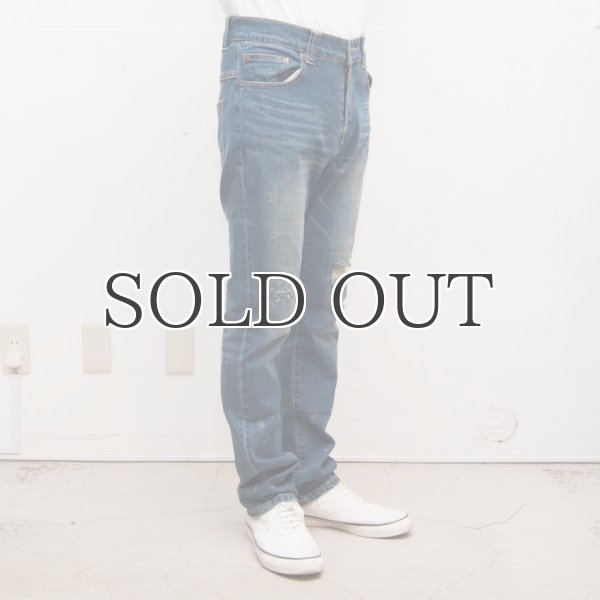 画像11: タイトフィットストレートヴィンテージクラッシュストレッチデニムパンツ  / Audience (11)