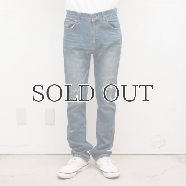 画像10: タイトフィットストレートヴィンテージクラッシュストレッチデニムパンツ  / Audience (10)