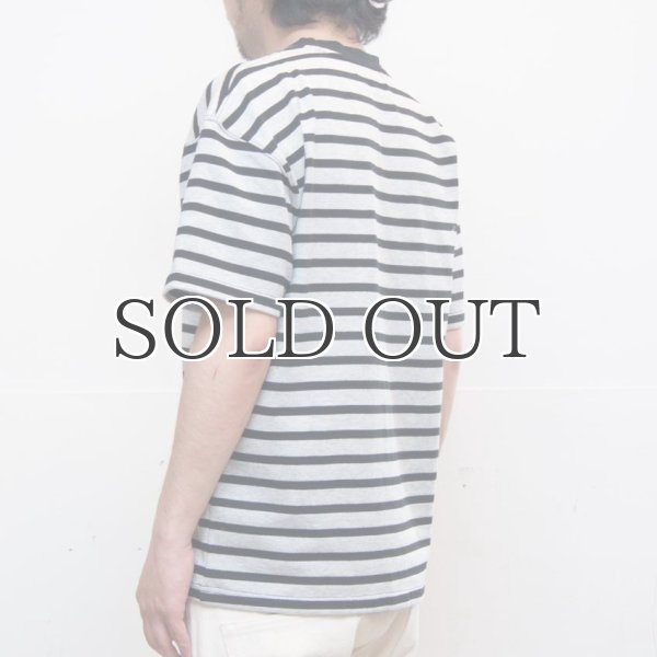 画像8: BSQボーダークルーネック胸ポケ付ビックT 【MADE IN JAPAN】『日本製』/ Upscape Audience (8)