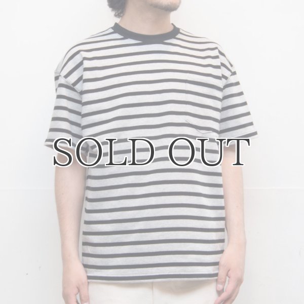 画像6: BSQボーダークルーネック胸ポケ付ビックT 【MADE IN JAPAN】『日本製』/ Upscape Audience (6)