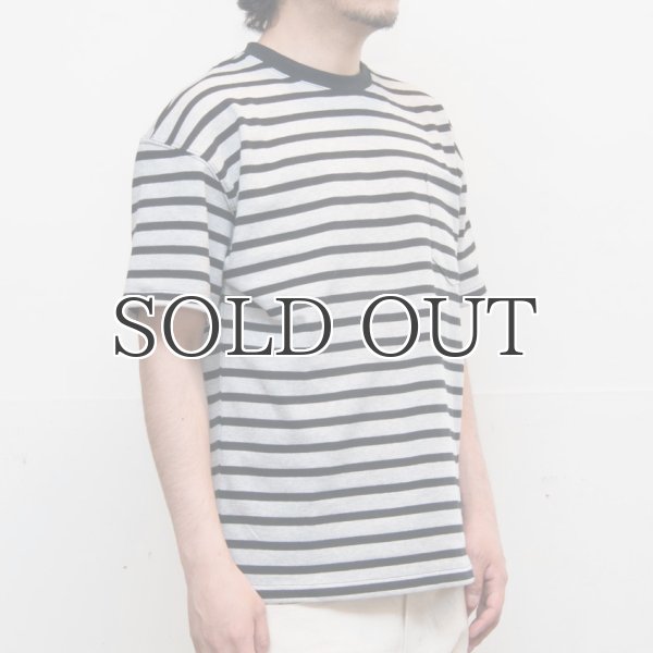 画像7: BSQボーダークルーネック胸ポケ付ビックT 【MADE IN JAPAN】『日本製』/ Upscape Audience (7)