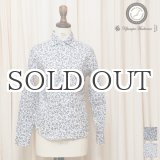 画像: 小花柄リネンワイドスプレッドカラーボタンダウン長袖シャツ [Lady's] 【MADE IN JAPAN】『日本製』/ Upscape Audience