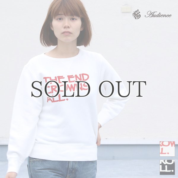 画像1: 【RE PRICE/価格改定】オールドプリント"The End Crowns All."ヴィンテージガゼットクルーネックスウェット [Lady's] / Audience (1)
