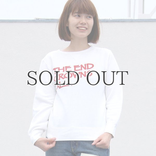 画像2: 【RE PRICE/価格改定】オールドプリント"The End Crowns All."ヴィンテージガゼットクルーネックスウェット [Lady's] / Audience (2)