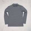 画像17: 【RE PRICE / 価格改定】高密度シルケットボーダーモックネック長袖Tシャツ【MADE IN JAPAN】『日本製』/ Upscape Audience (17)