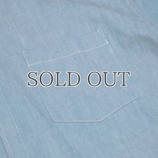 画像18: 麻混デニムオーバーサイズバンドカラーL/Sシャツ【MADE IN JAPAN】『日本製』 / Upscape Audience (18)