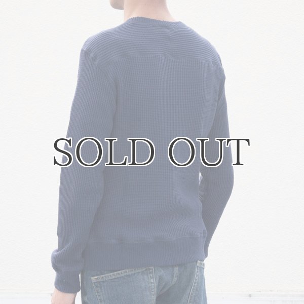 画像4: BIGワッフルクルーネック長袖ニットソー【MADE IN JAPAN】『日本製』/ Upscape Audience (4)
