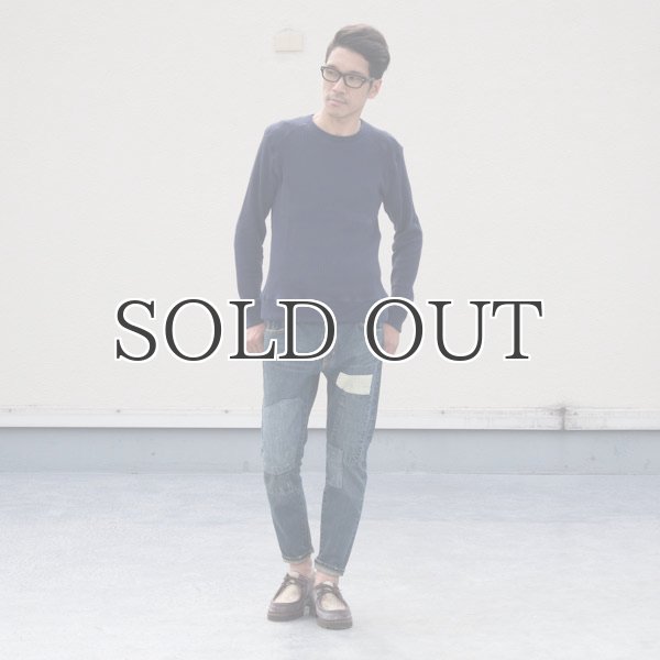 画像6: BIGワッフルクルーネック長袖ニットソー【MADE IN JAPAN】『日本製』/ Upscape Audience (6)