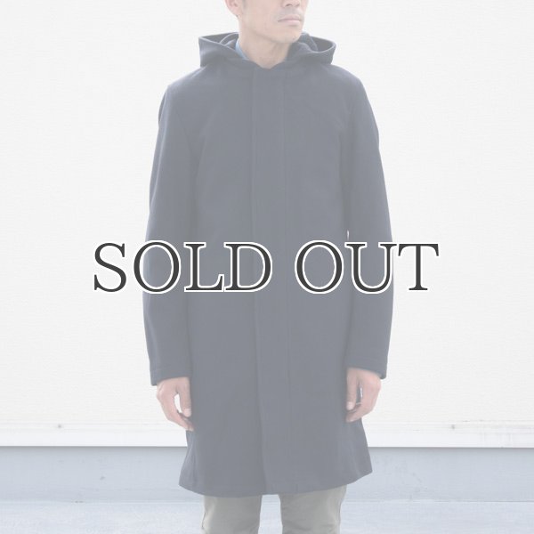 画像10: 840gピュアウールメルトン脱着フードノーカラーコート 【送料無料】 / Audience (10)