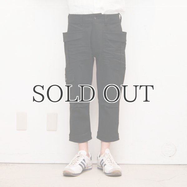 画像3: 黒×黒ガーデニングクロップドデニムパンツ【送料無料】/ Audience (3)