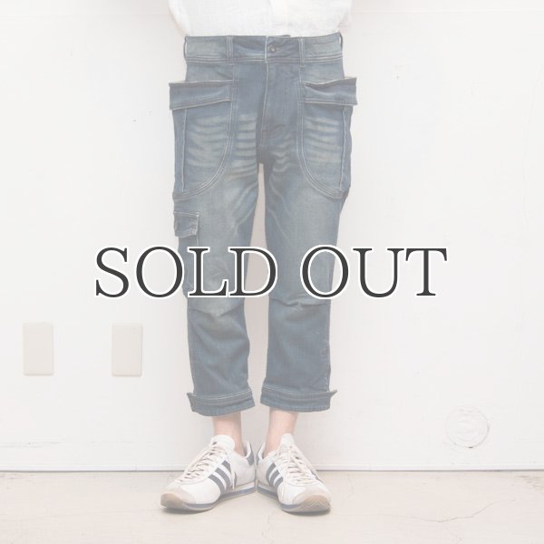 画像3: ヴィンテージウォッシュ加工ガーデニングクロップドデニムパンツ / Audience (3)