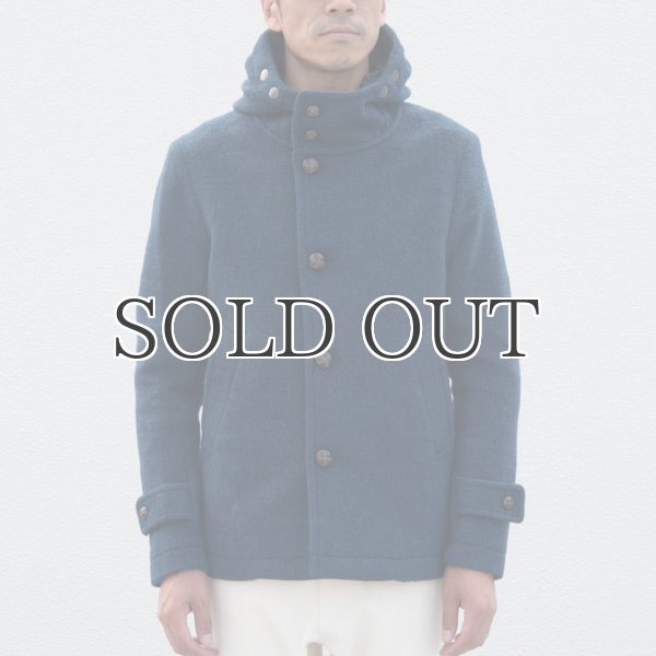 画像5: スライバーウールニットスランティンフードジャケット 【送料無料】 / Audience (5)