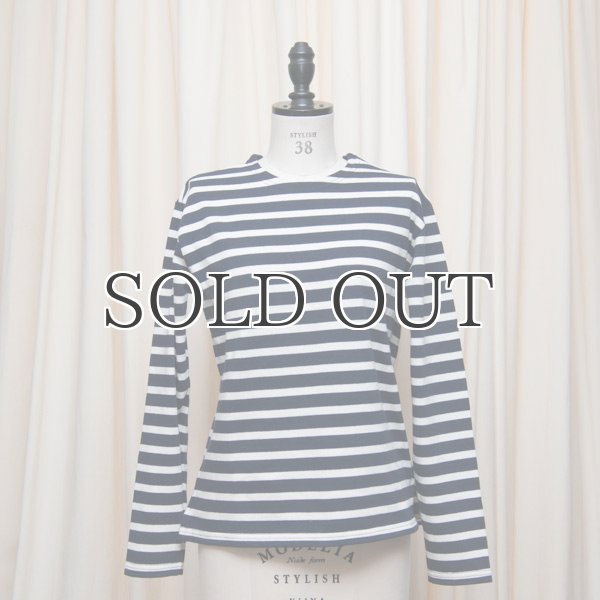 画像5: BSQ度詰ボーダー天竺 クルーネック長袖カットソー [Lady's]【MADE IN JAPAN】『日本製』 / Upscape Audience (5)