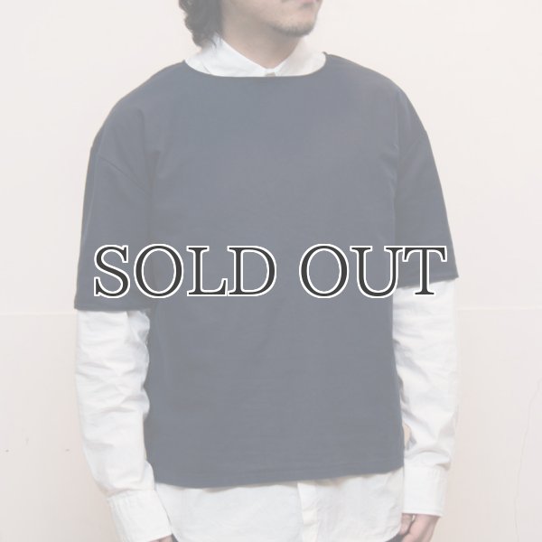 画像12: ソフトリネンコットンキャンバスドロップショルダーノーカラーシャツ5分袖【MADE IN JAPAN】 『日本製』/ Upscape Audience (12)