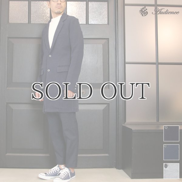 画像6: 裏ボーダー鹿の子2Bチェスターコート / Audience (6)