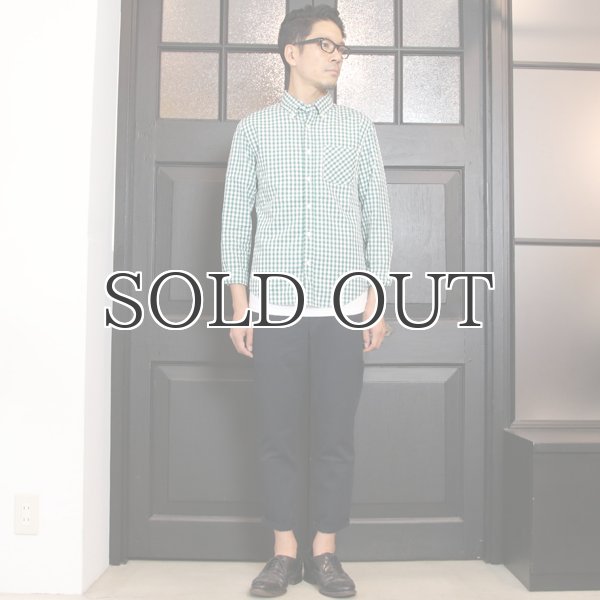 画像3: ギンガムチェックボタンダウンワンカラーボタン長袖シャツ【MADE IN JAPAN】『日本製』/ Upscape Audience (3)