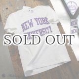 画像: 【RE PRICE / 価格改定】NEW YORK UNIVERSITY"NEW YORK UNIVERSITY"C/N S/S 6.6oz オールドプリントT [Lady's] / Audience
