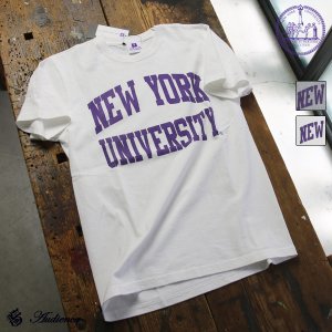 画像: 【RE PRICE / 価格改定】NEW YORK UNIVERSITY"NEW YORK UNIVERSITY"C/N S/S 6.6oz オールドプリントT [Lady's] / Audience