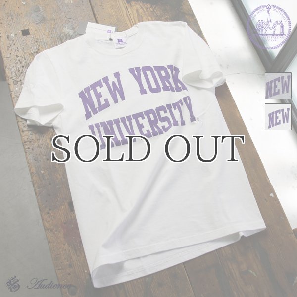 画像1: NEW YORK UNIVERSITY"NEW YORK UNIVERSITY"C/N S/S 6.6oz オールドプリントT [Lady's] / Audience (1)