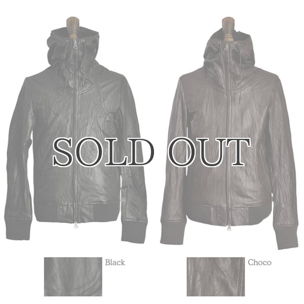 画像8: ラムレザー ビックスタンドフードブルゾン 【送料無料】 / Audience (8)