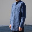 画像22: 【RE PRICE/価格改定】インディゴサッカーストライプバンドカラーオーバサイズロング長袖_Shirts【MADE IN JAPAN】『日本製』/ Upscape Audience (22)